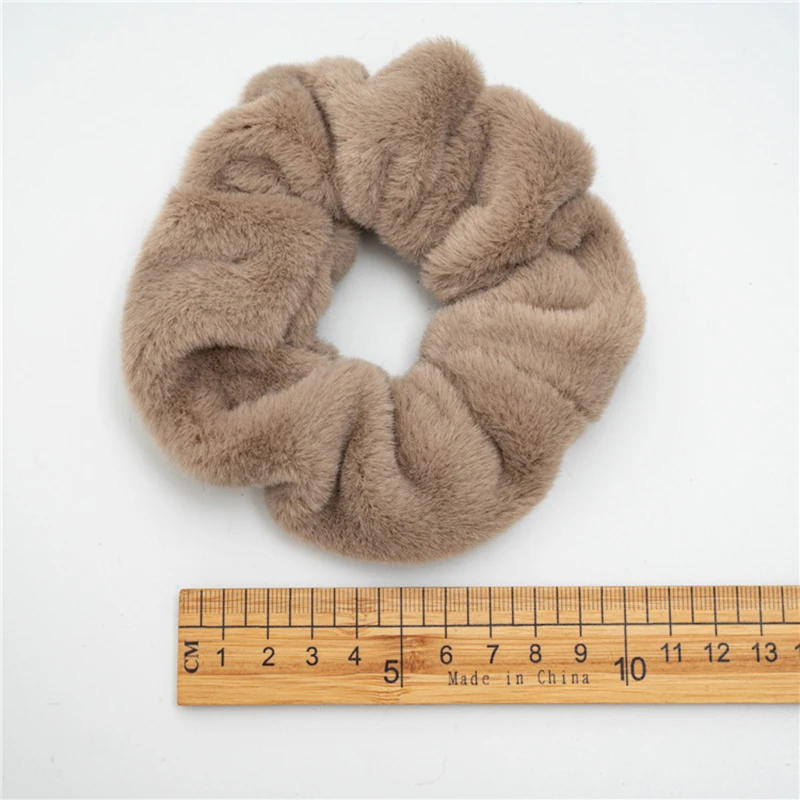 

Elastic Hair Bands Flannel Hair Ring Winter Warm Hair Accessories Solid Color Faux Fur Hair Scrunchie Soft Plush Hair Rope