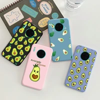 phone case avocado for huawei mate 30 pro 30 lite 40 cute soft silicone back cover for mate 40 candy tpu soft back cover
