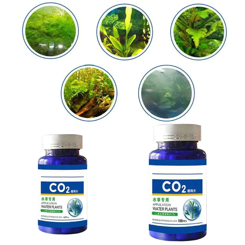 

60/100Pcs Aquarium CO2 Tablet Carbon Dioxide Diffuser for Water Plant Grass Fish Tank Accessories