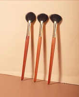 3pcsset small fan makeup brushes blusher contour bronzer make up brush highlighter nose shadow exquisite beauty tools goat hair
