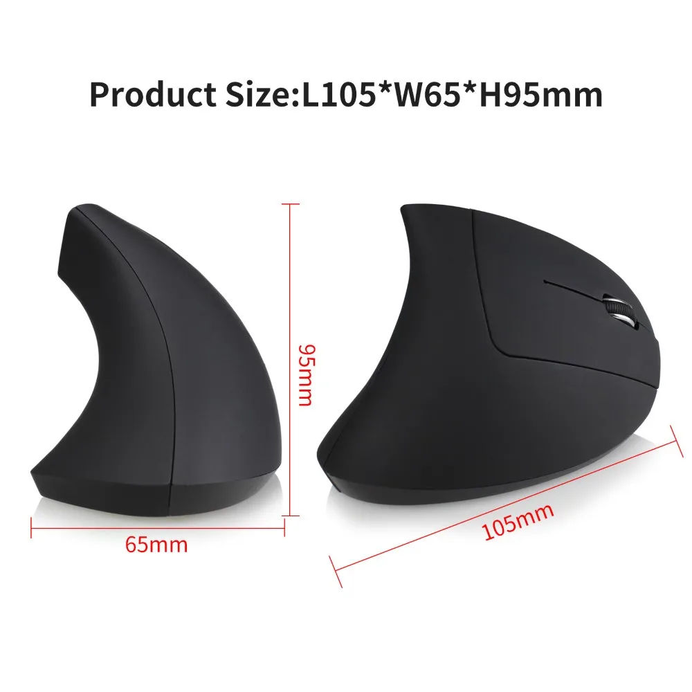 

YWYT 2.4G Wireless Vertical Mouse 3 Adjustable DPI Levels Gaming Mouse Ergonomic Upright Optical Mice for Windows PC Laptop