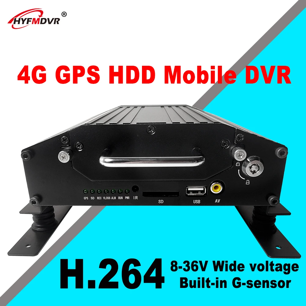 HYFMDVR прямые продажи пятна 4CH 4G GPS MDVR HDD Мобильный DVR для такси или школьного
