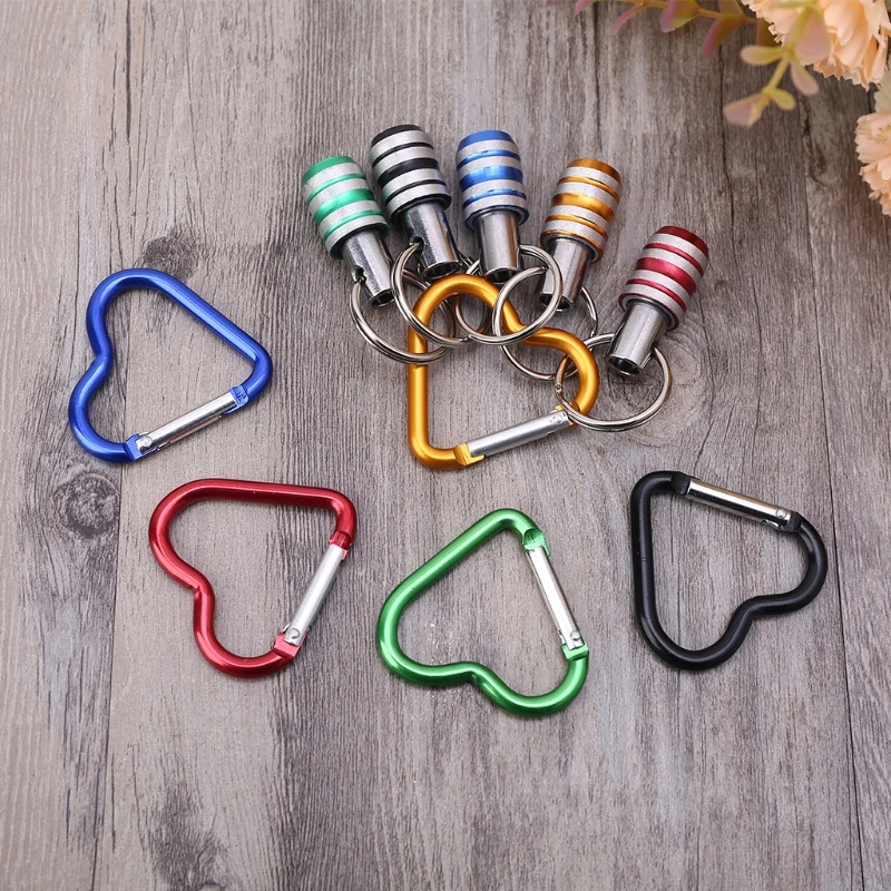 

5Pcs 1/4inch Hex Shank Screwdriver Bits Holder Extension Bar Drill Screw Adapter Quick Release Heart-shaped Carabiner Keychain E
