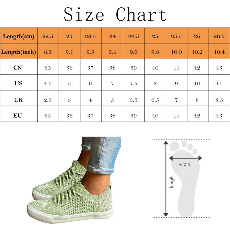 

2021 Summer Round Toe Knitted Sneakers Women Casual Plus Size 43 Flats Womens Shoes Slip-On Platform Shoes Zapatos De Mujer
