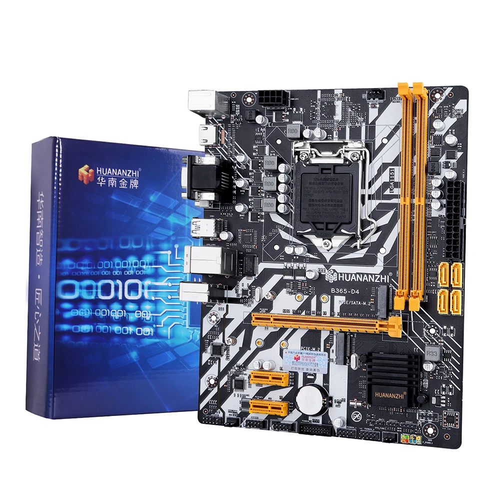 

HUANANZHI Computer Motherboard M-ATX Dual Channels DRR4 32G USB 3.0 M.2 NVME/NGFF Desktop Mainboard for LGA 1151 6/7/8/9 CPU