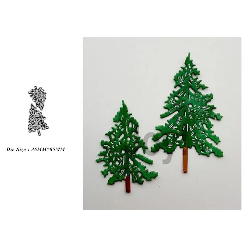 

2Pcs Christmas Trees Metal Cutting Die Mould Scrapbook Die Embossing DIY Handicraft Paper Card Photo Album 2021 New