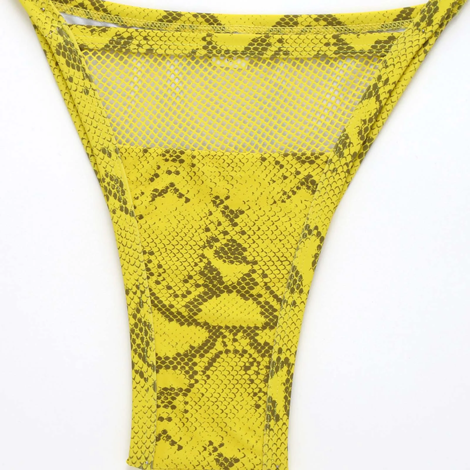 

Women Fashion Sexy Snake Print Bikinis High Waist Swimsuit Bandage Bathing Suits Beach Wear Mesh Strap Skinny One-Piece Swimsuit