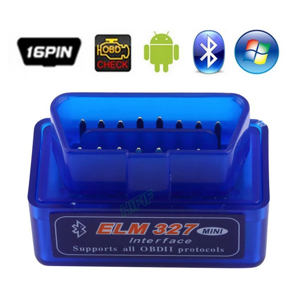 Mini ELM327 Bluetooth 2.0 Interface V2.1 OBD2 OBD 2 Auto Diagnostic-Tool ELM 327 Works ON Android Torque/PC v 2.1 BT adapter - купить по