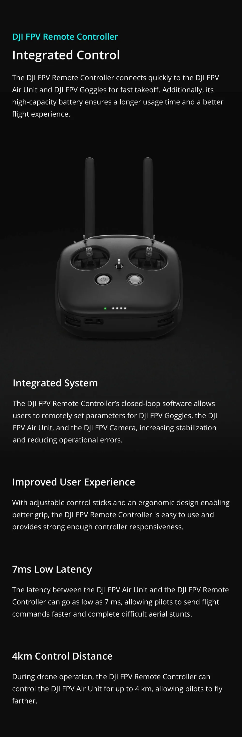 Оригинальные очки виртуальной реальности DJI FPV Для перекрестной машины Дрон Дальняя передача, и сильные анти-помехи