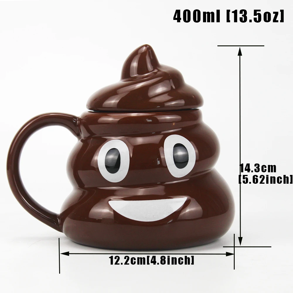 Кружка для чая и кофе Smile Poop с забавным юмором Подарочная 3d кружка крышкой ручкой