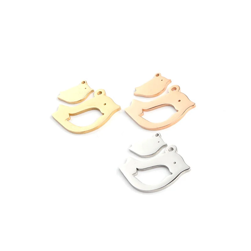 

5 шт./партия, подвески в виде птиц из нержавеющей стали