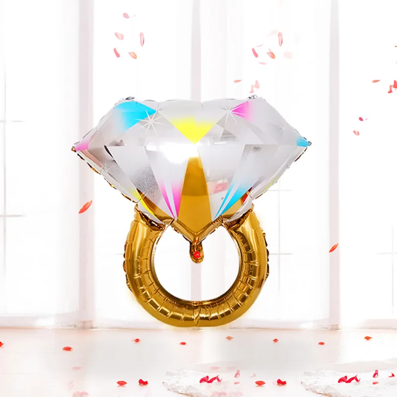 98*72 см алюминиевая пленка бриллиантовое кольцо шары для свадьбы и дня рождения