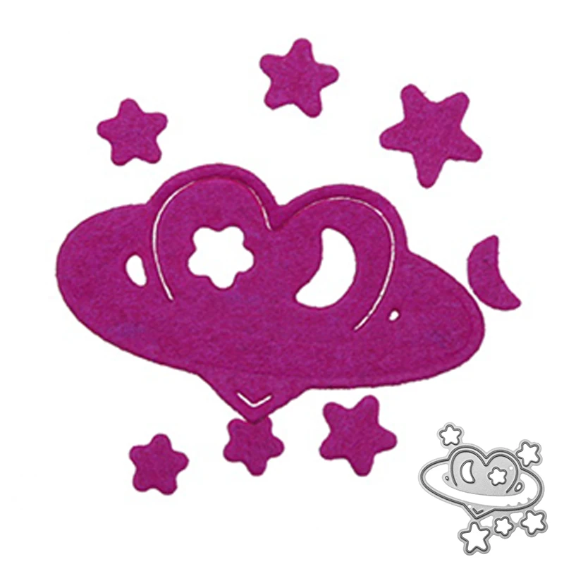 Star Moon Heart Metal Cutting Dies Scrapbooking Stencil DIY Paper Card Decorative Embossing Craft New | Дом и сад