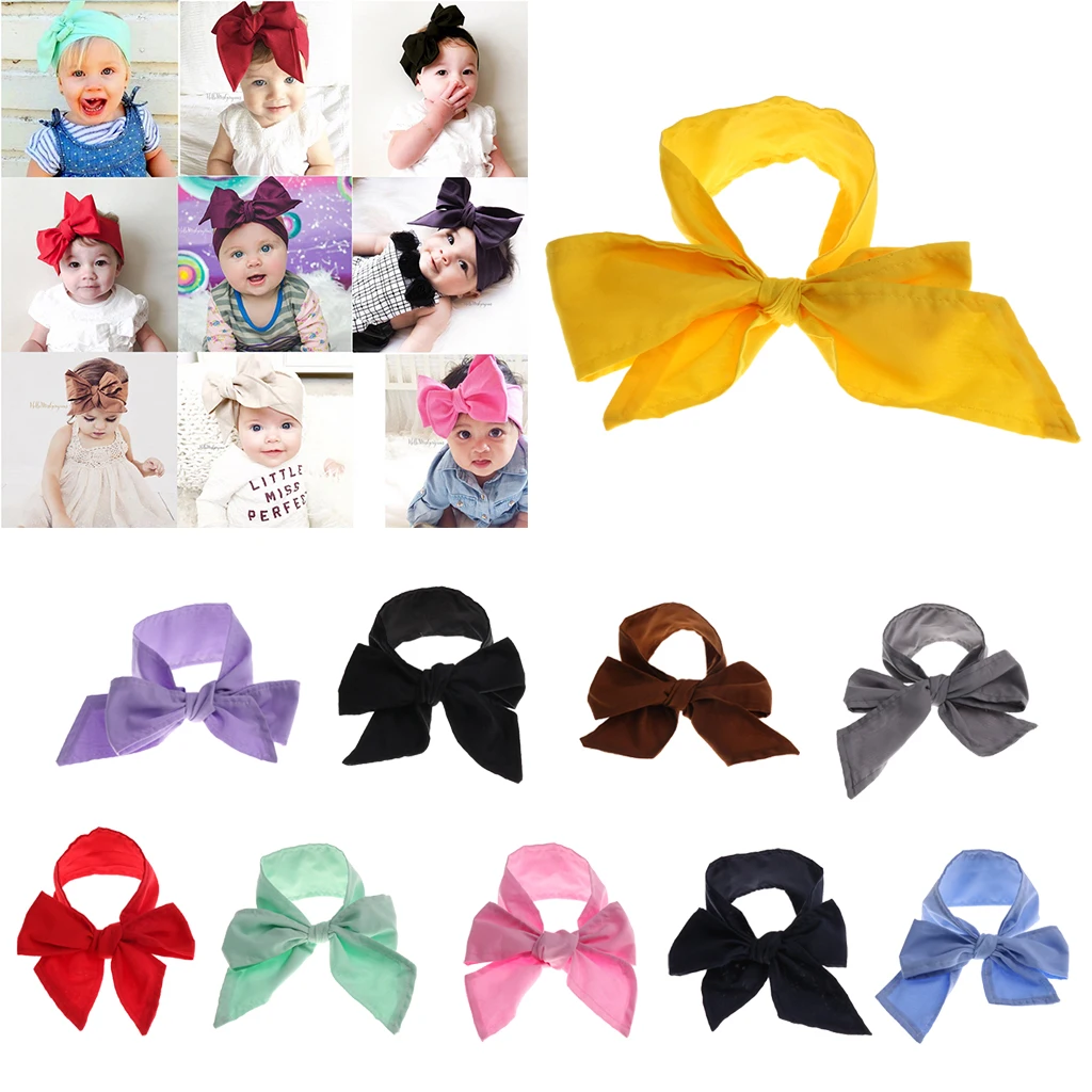 

Newborn Bow Flowers Hair Band Turban Headband Headwear Gift