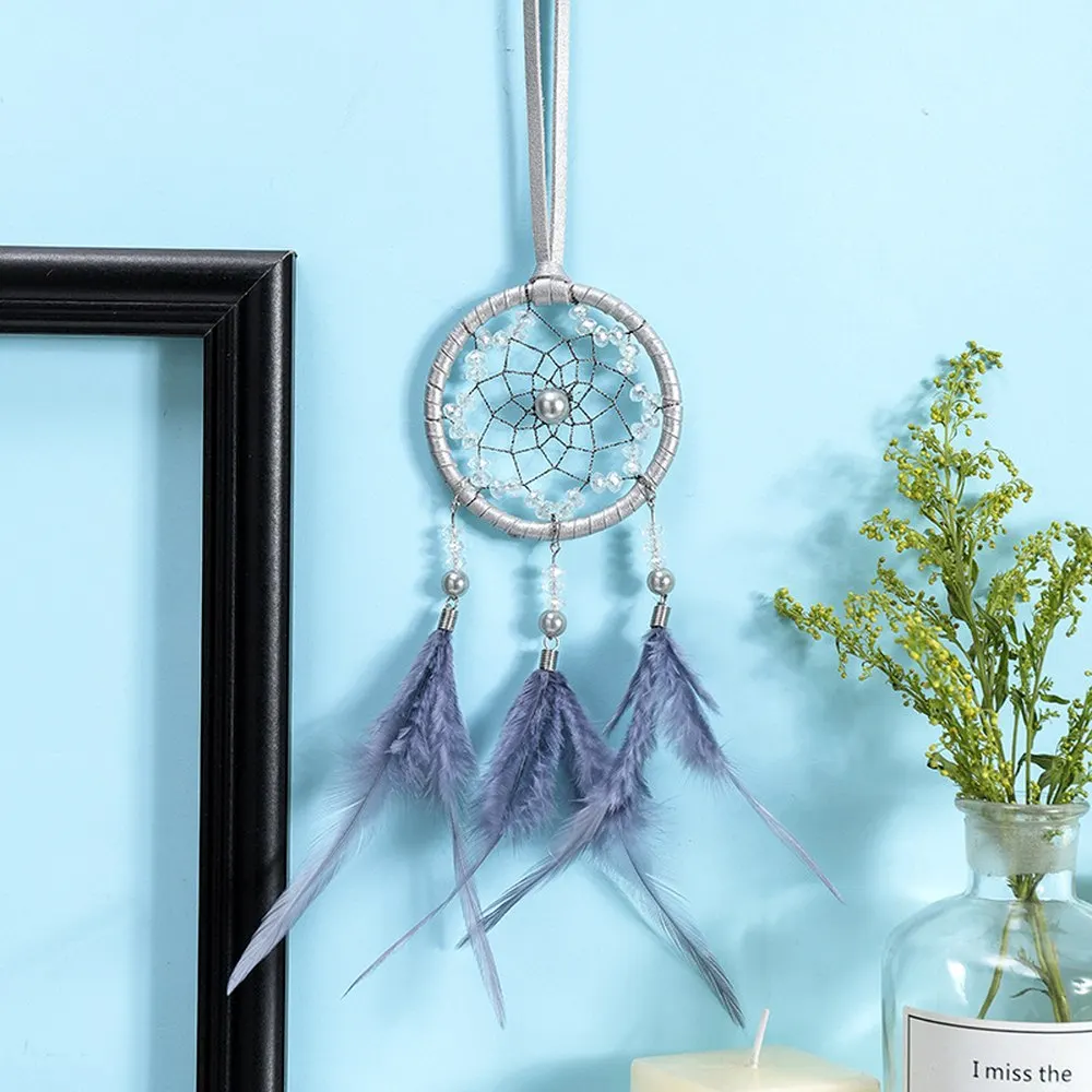 

Mini Dream Catcher Car Pendant Wind Chimes Feather Decoration Home Decor & Wall Hanging Adornment Handmade Dreamcatcher Gifts