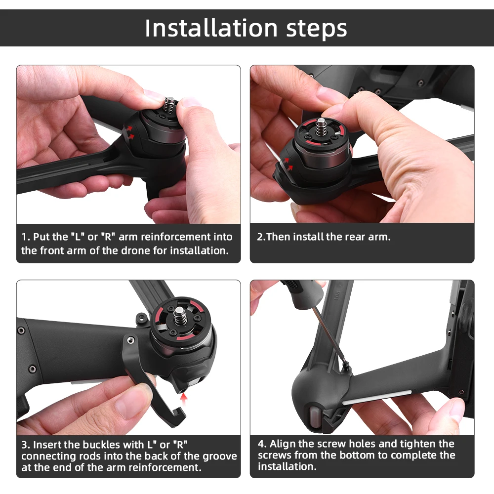 Усиленная рука для дрона DJI FPV эффективно разбирается улучшает прочность руки
