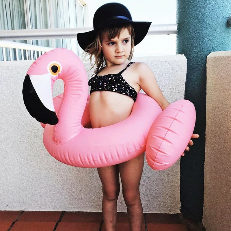 Новинка Лидер продаж Надувное регулируемое кольцо для купания в виде фламинго