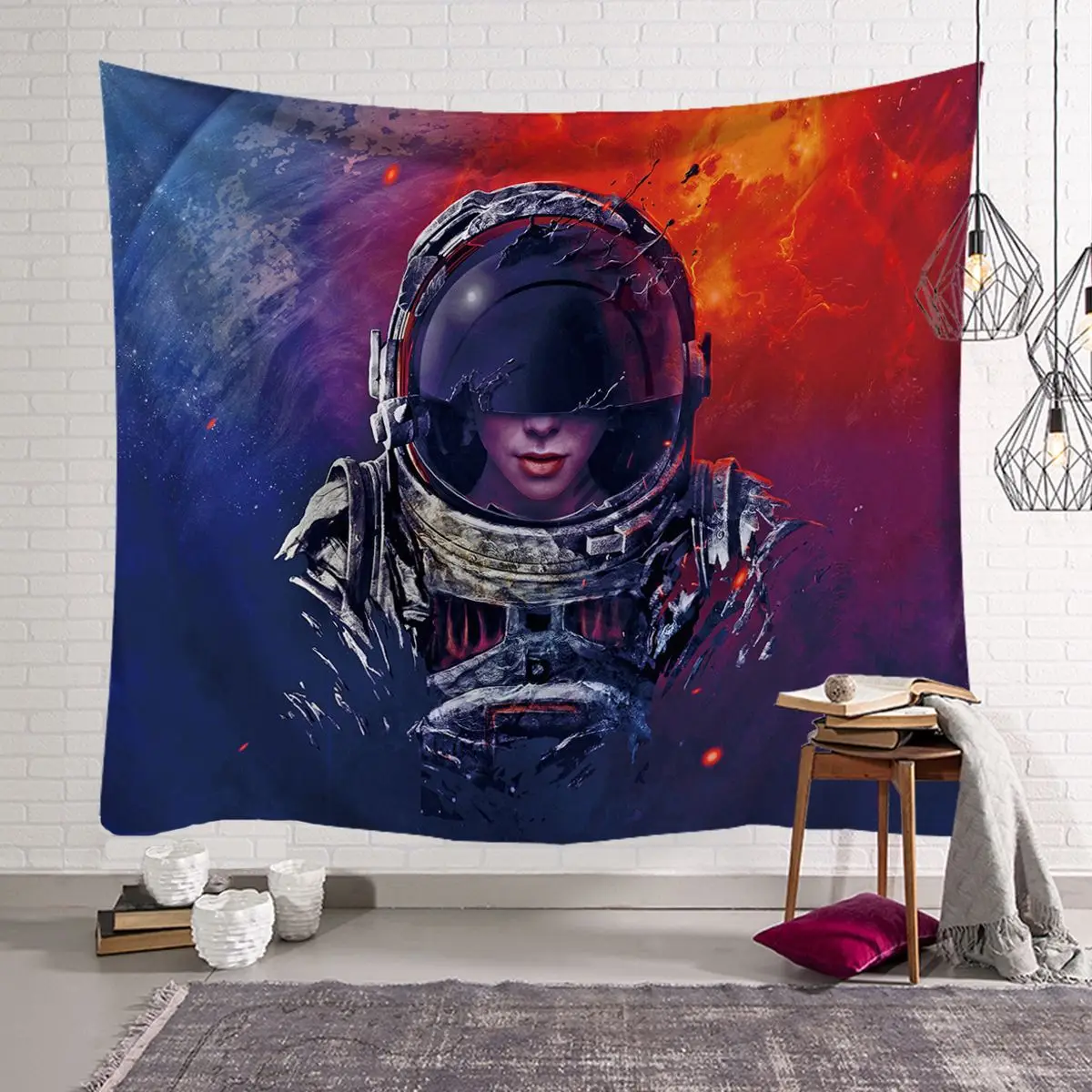 Вселенная гобелены классный космонавт Прямоугольное полотенце настенный