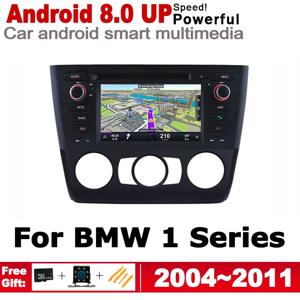 Автомобильный мультимедийный плеер 2 Din для BMW 1 серии E81 E82 E87 E88 2004 ~ 2011 Android GPS