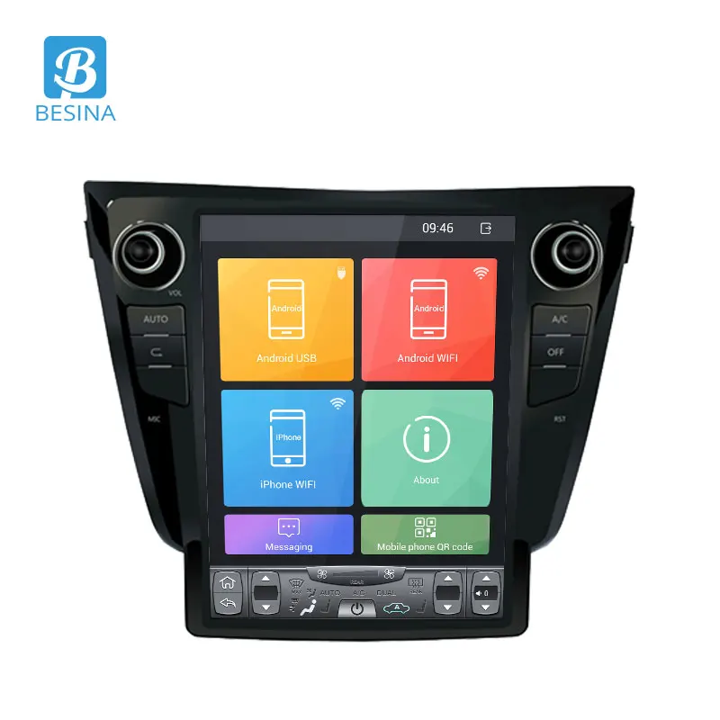 Автомобильный мультимедийный плеер Besina 12 1 дюйма Android 9 Wi-Fi GPS Navi 4 Гб + 64 ГБ |