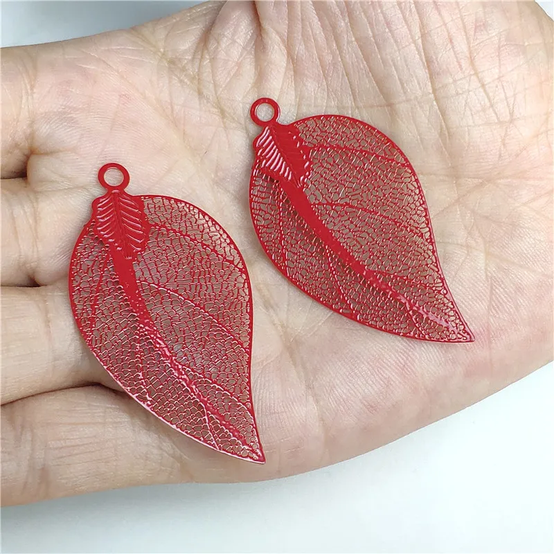 

Geometric Filigree Hollow Leaf DIY Accessories Components for Women Cute Copper Pendant Dangle Earring Fashion Jewelry Wholesale