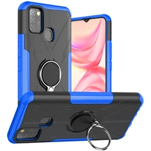 For Infinix Hot 10 Lite Case Cover Magnet Ring KickStand Heavy Duty Armor Shockproof Phone Bumper For Infinix Hot 10 Lite Case