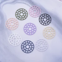 100pcs ac10690 14mm sping color round spacer charm army green aeccessories brass diy jewelry earring findings
