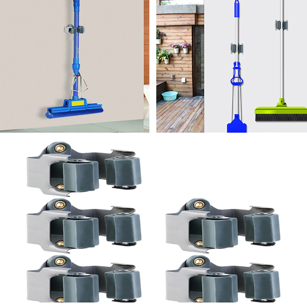 Настенный держатель для швабры 5 шт./компл. метлы стойка хранения органайзер