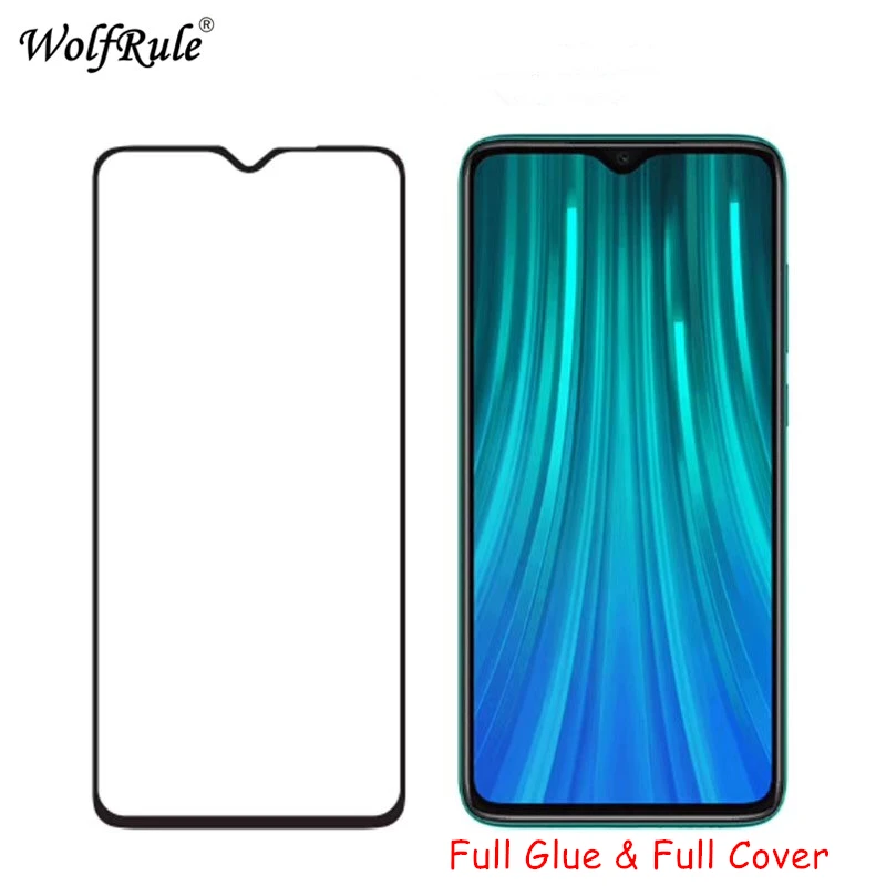 2 piezas Protector de pantalla LCD para Xiaomi Redmi Note 8 Pro pegamento completo vidrio templado para Xiaomi Redmi Note 8 vidrio Redmi Note 8 8 Pro-0