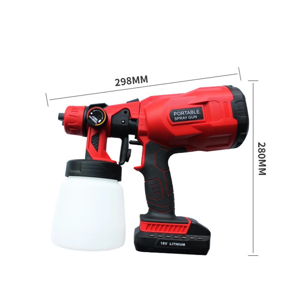 

550W 18V Electric Cordless Spray Gun Paint Sprayer Flow Control Airbrush