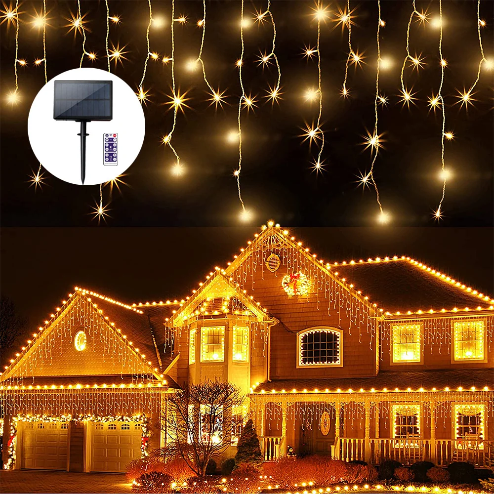 

СВЕТОДИОДНАЯ Гирлянда-занавеска на солнечной батарее, 3 м/5 м