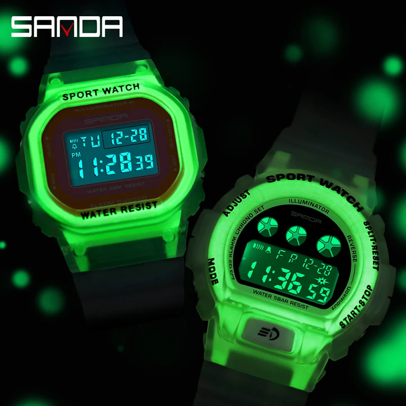 Часы наручные SANDA мужские/женские электронные водонепроницаемые светодиодные