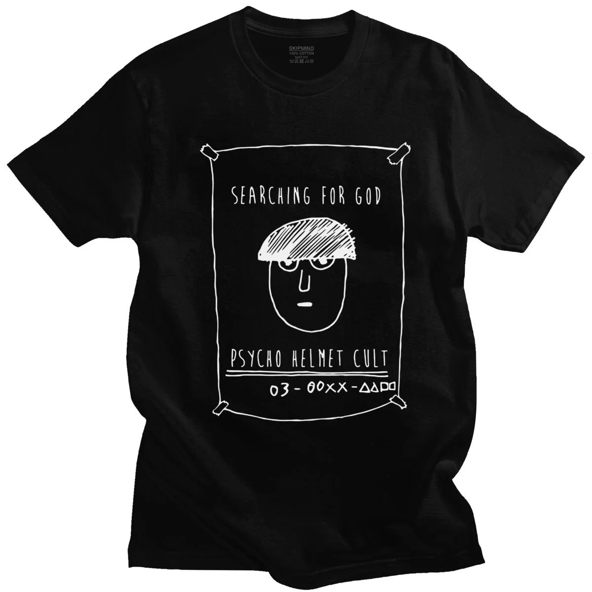 Симпатичная Мужская забавная футболка с психоделическим принтом 100 хлопковая
