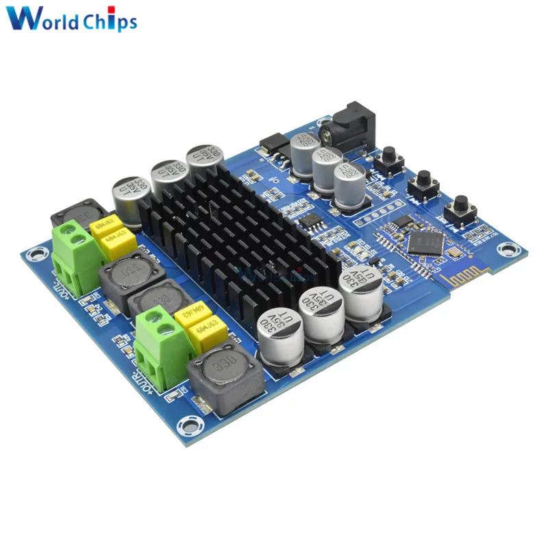 2x120 Вт Мощность Bluetooth 4,0 двухканальный стерео цифровой усилитель модуль TPA3116D2 аудио усилитель Акриловый чехол Корпус DC 12-24 В