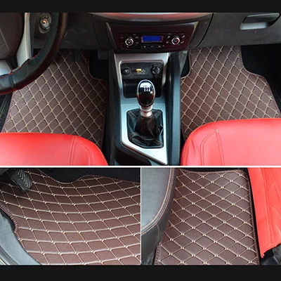 Brown Коврик для вспышки Универсальный автомобильный коврик для Toyota Corolla Camry Rav4 Auris Prius Yalis Avensis Alphard 4Runner Hilux highlander foot - Название цвета: Brown