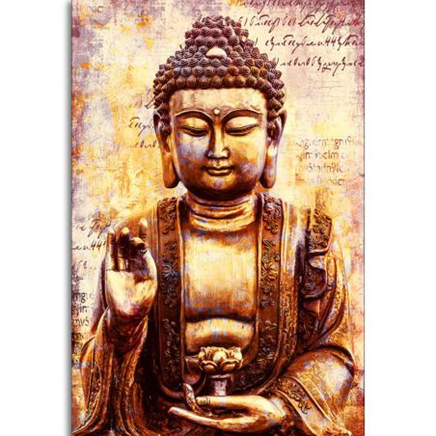 

Бронзовый Будда DIY 5D алмазная живопись полная квадратная Круглая Мозаика вышивка религиозная Женская Настенная Декорация AA2889