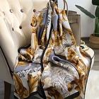 2021 женский Шелковый зимний шарф, роскошный дизайн, женская пляжная шаль с принтом, шарфы, модный гладкий платок, Женский хиджаб