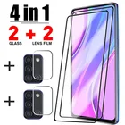 Защитное стекло 4 в 1 для Xiaomi Redmi 9 9A 9C 9T 8A 7A, Защитная пленка для экрана камеры Redmi Note 10, 9, 7, 8 Pro, 9S, стекло