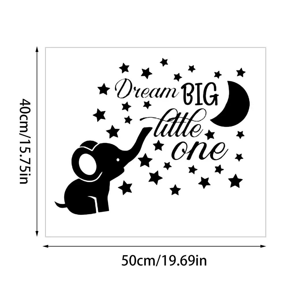 1 шт. мечта Большая маленькая Цитата Декор милый слон Луна Звезда Детская