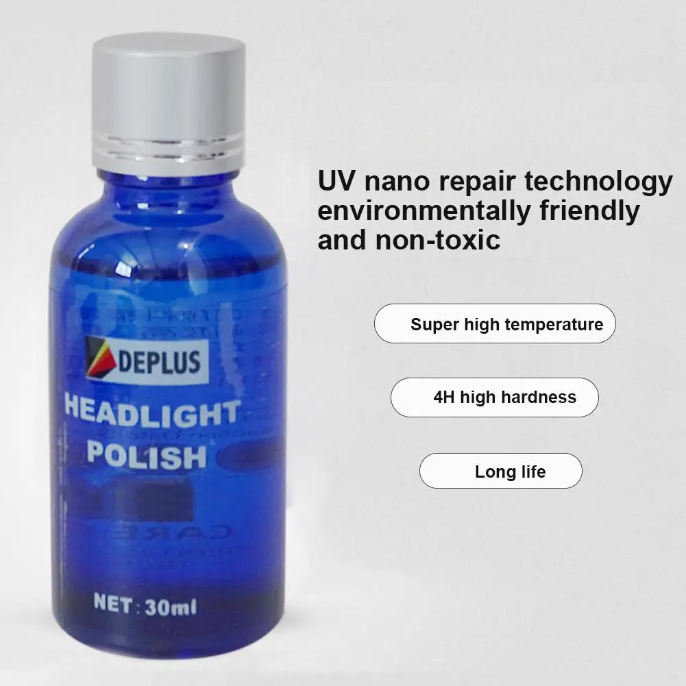 Car Headlight Repair Kit UV Nano-repair Technology Lamp Cover Scratch Polishing Tool Set Refurbished Coating Liquid | Автомобили и
