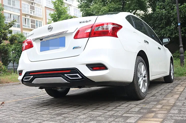 Для Sentra Задний Спойлер ABS задний бампер диффузор защитные бамперы для Nissan After хром