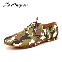 ladingwu new hot brand modern mens boys ballroom tango latin dance shoes camouflage pattern canvas man dance shoes man heel 1