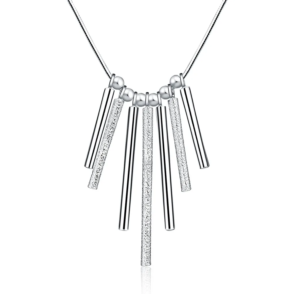 Изысканное Ретро серебряное ожерелье с подвеской в виде семи столбов для женщин