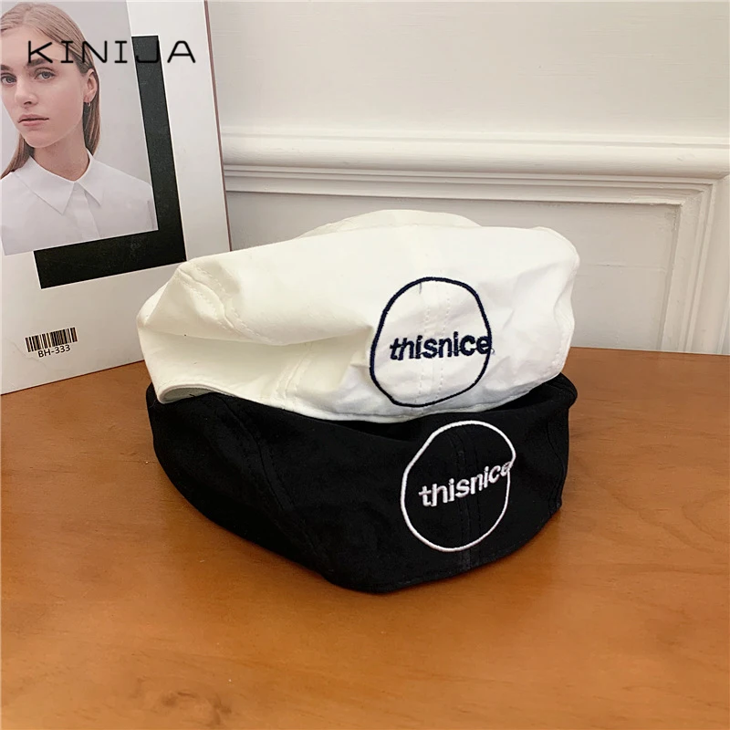 Тонкий берет без козырька Женская британская ретро четырехсезонная корейская