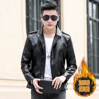2021 autumn and winter new mens motorcycle leather jacket youth air force flight suit pu leather jacket mens casual jacket