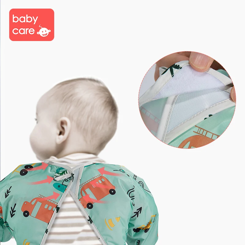 Babycare/милые детские нагрудники водонепроницаемый передник с длинными рукавами