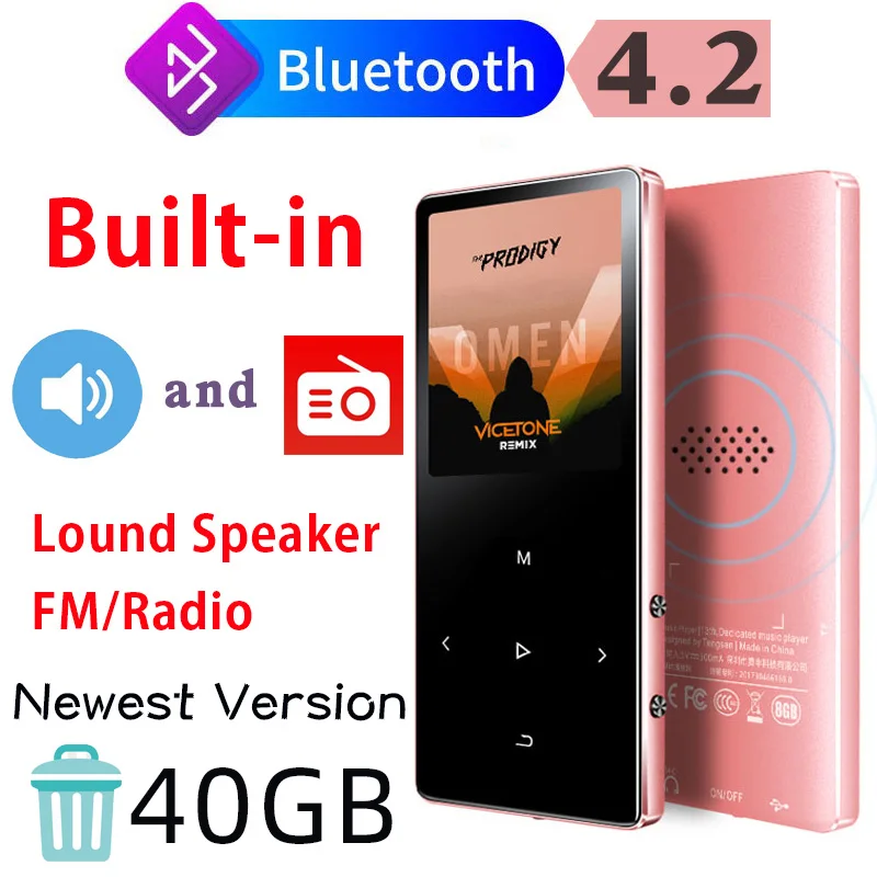 Mp3 плеер IQQ X2 Bluetooth 4 2 без потерь 40 ГБ Hi Fi Портативный аудиоплеер с FM радио