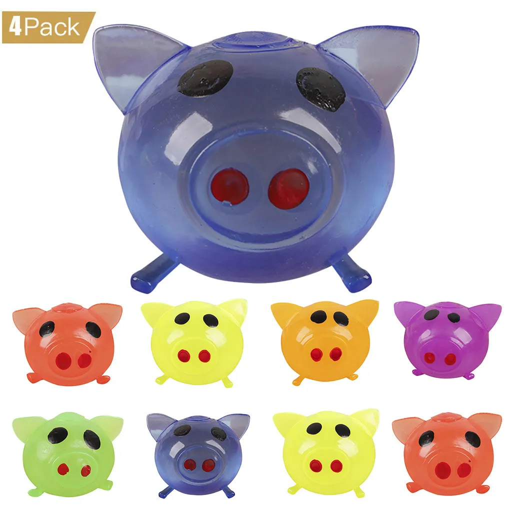 4 шт. свинья Милый Анти Стресс брызг воды мяч-свинка вентиляционное отверстие