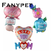 3pcs mama foil balloons flower spanish feliz dia mama mothers day birthday party decorations kids quiero adultglobos