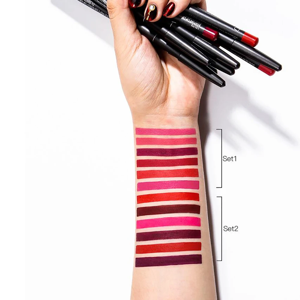 6 шт. в наборе матовая подводка для губ сексуальная губная помада карандаш